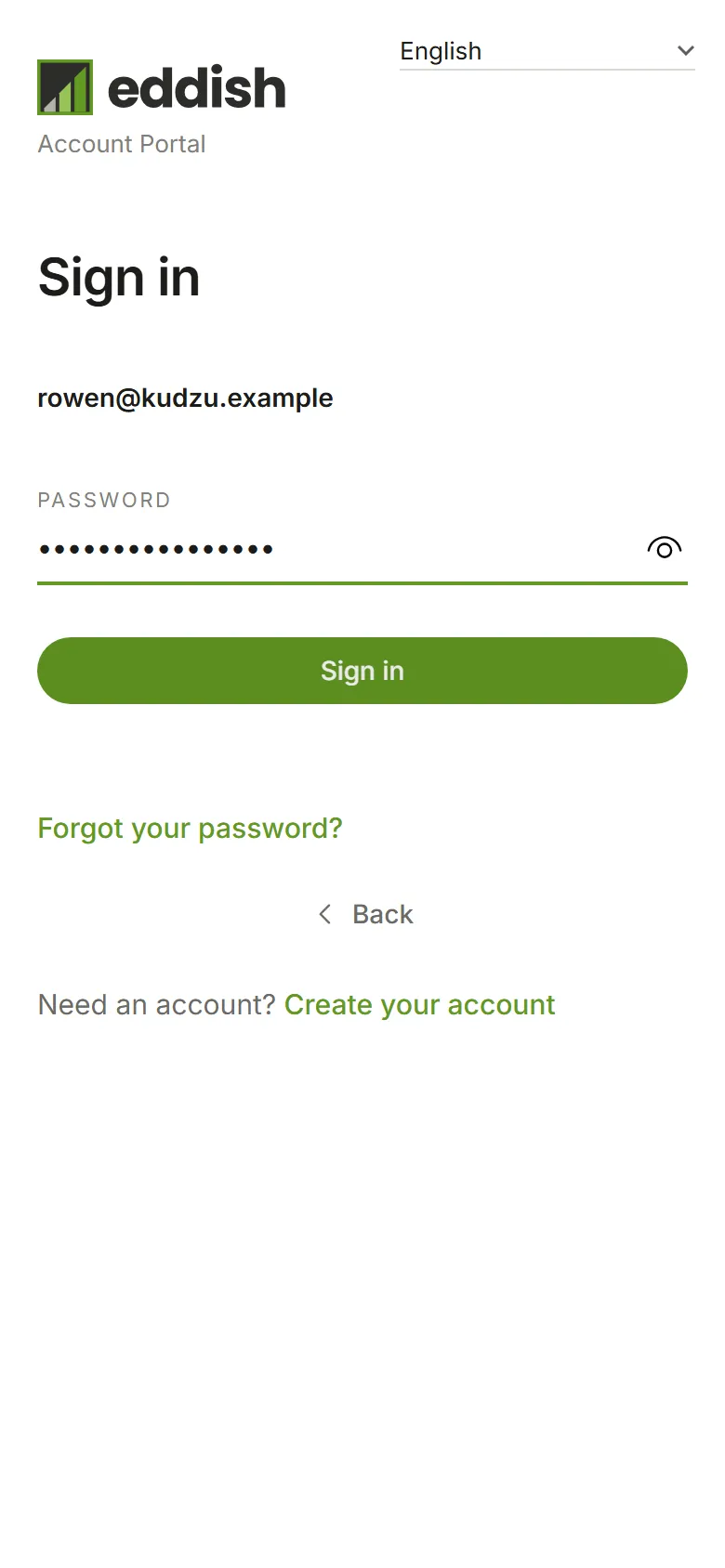 The password step